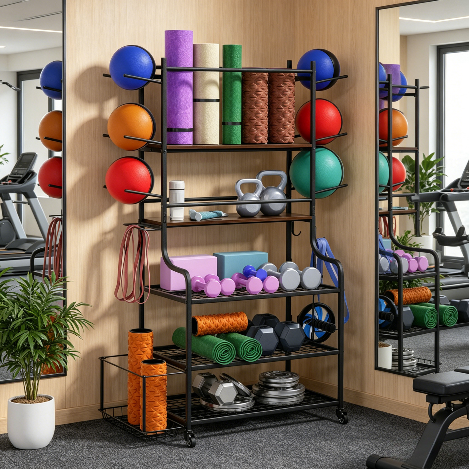Home Gym Yoga Storage - Suporte para Tapetes de Yoga com
