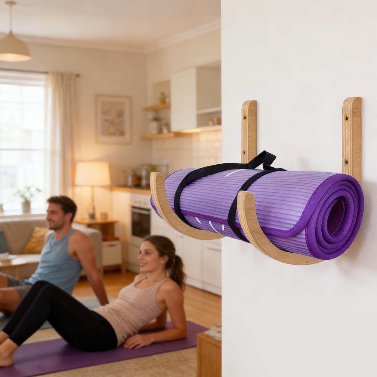 Home Gym Yoga Storage - Suporte de Parede para Tapete de
