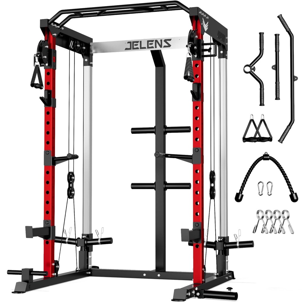 Home Gym Cable Pulley System - Rack de Força Multifuncional 2000LBS com