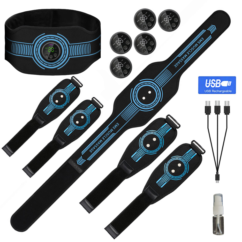 Weight Belt Lifting - Usb recarregável treinador muscular abdominal cinto