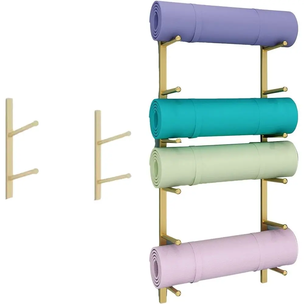 Home Gym Yoga Storage - Suporte de Metal para Academia Montado