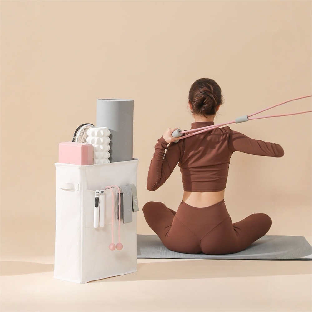 Home Gym Yoga Storage - Cestas de armazenamento dobráveis para tapete