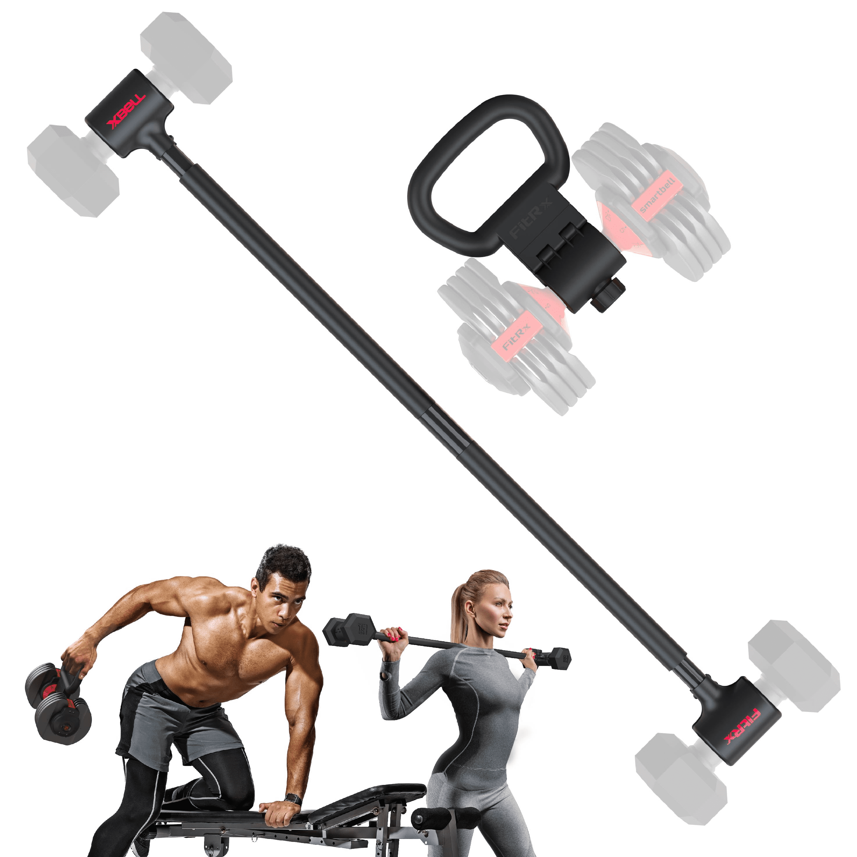 Barbell Curl Bar - Adaptador de Haltere para Barra de