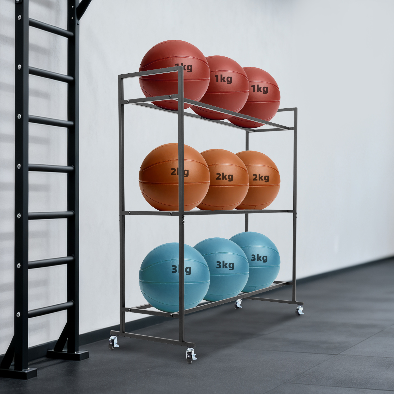 Home Gym Yoga Storage - Suporte para Bolas de Yoga, Estante