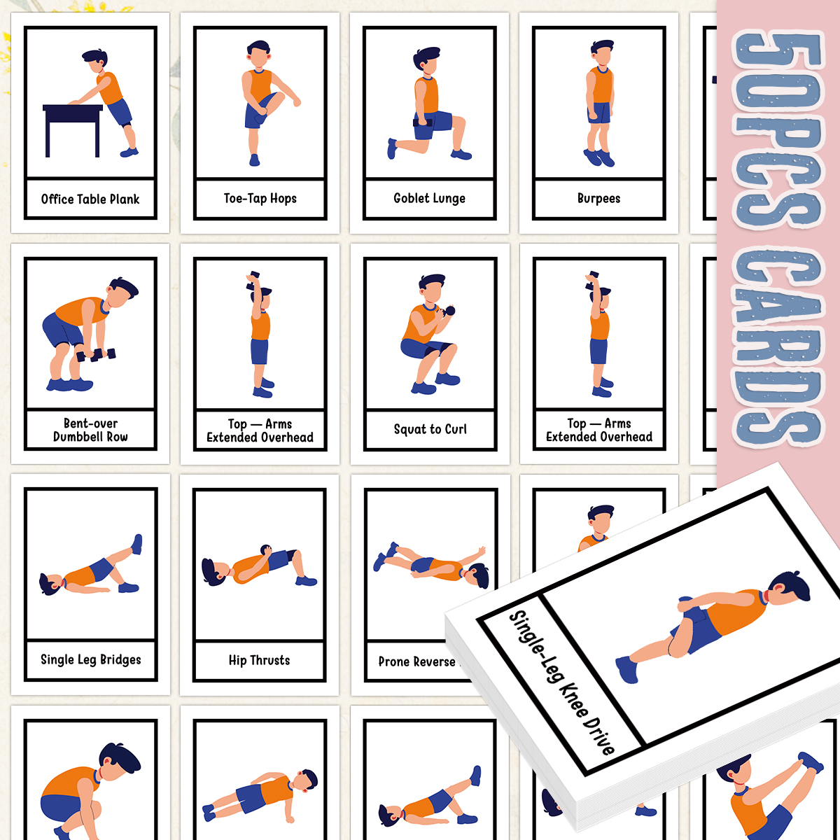 50 cartões de exercícios físic - Workout Plan Home Gym avaliação e preço