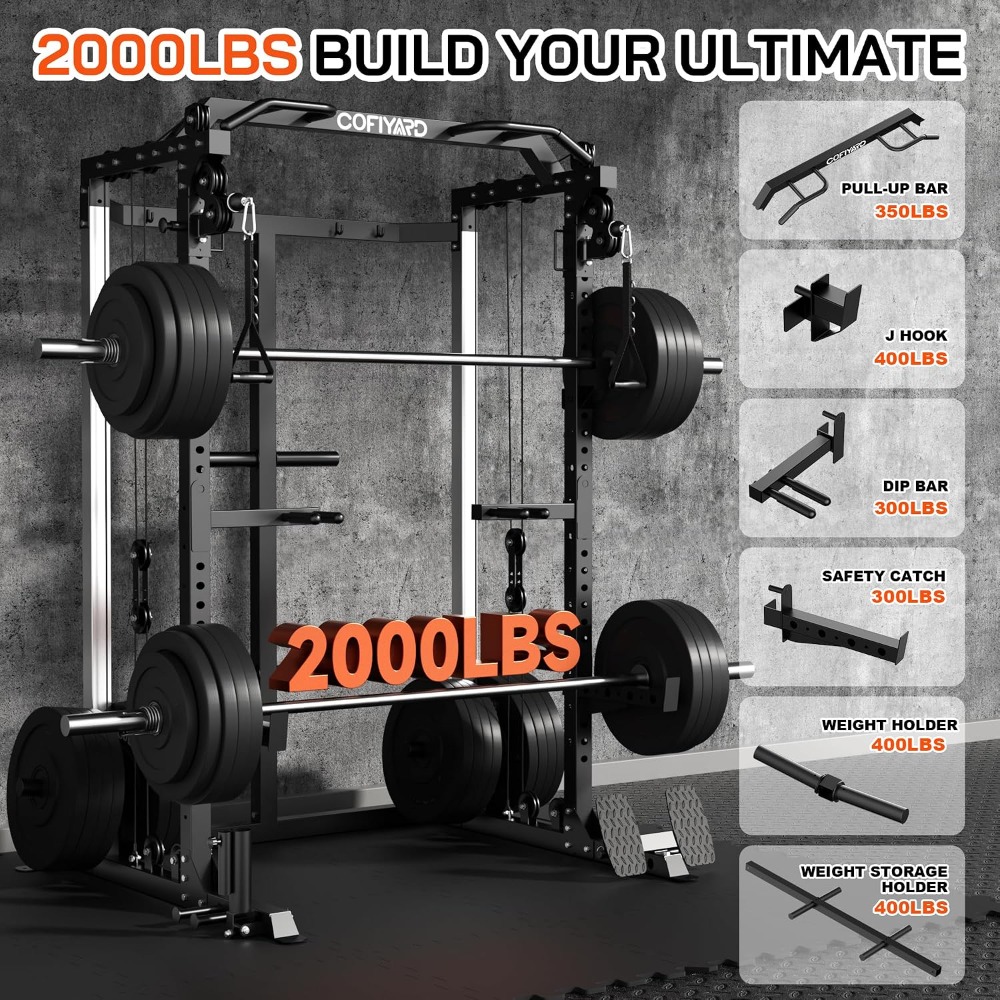 Rack de Agachamento Multifunci - Home Gym Cable Pulley System avaliação e preço