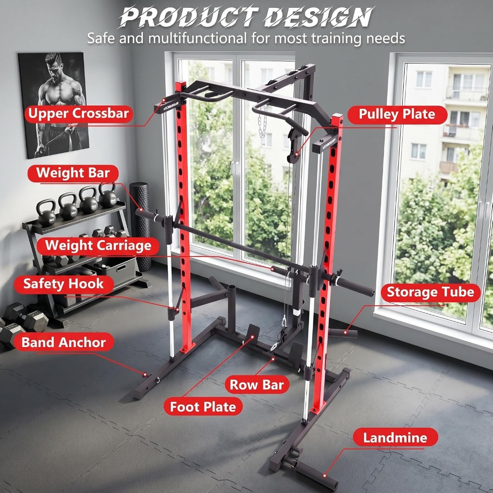 Máquina Smith Multifuncional c - Home Gym One Machine avaliação e preço
