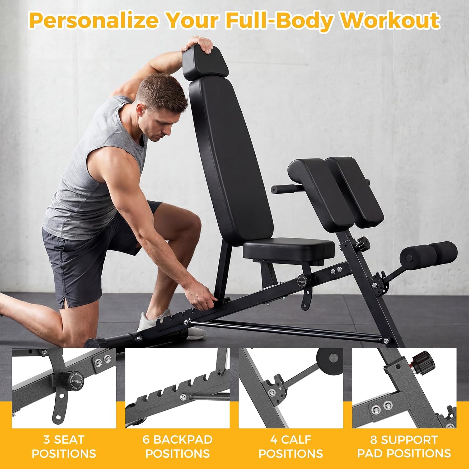 Banco de Peso Ajustável para T - Home Gym Leg Extension Machine avaliação e preço