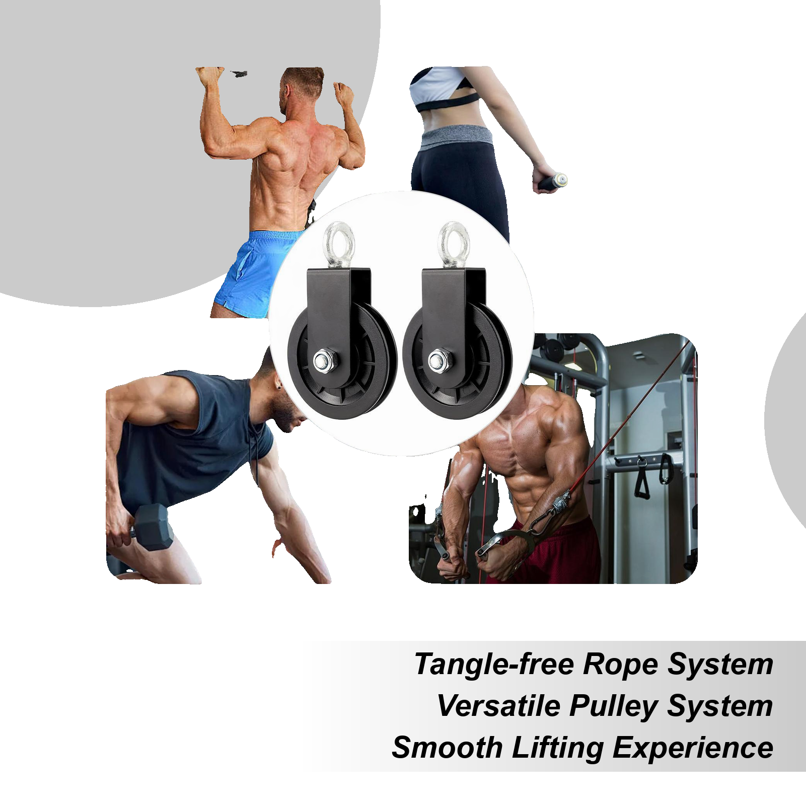 Polia de ginástica de aço resi - Home Gym Cable Pulley System avaliação e preço