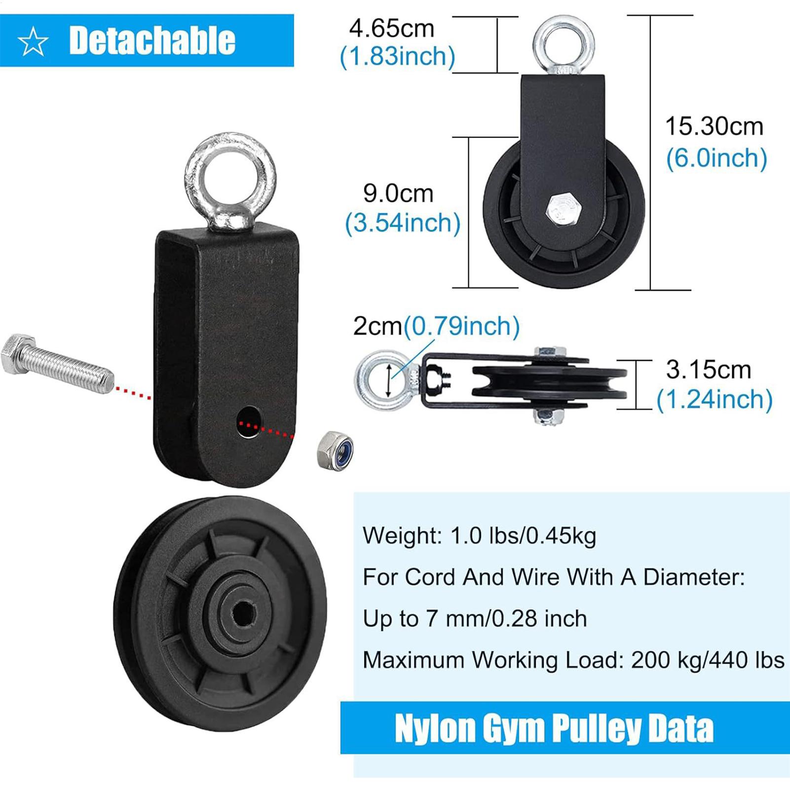 Polia de ginástica de aço resi - Home Gym Cable Pulley System avaliação e preço