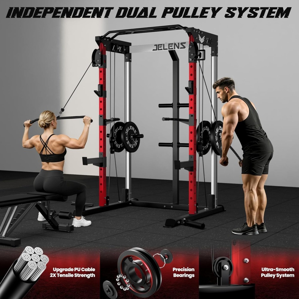 Rack de Força Multifuncional 2 - Home Gym Cable Pulley System avaliação e preço