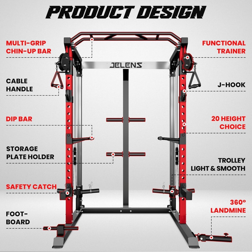 Rack de Força Multifuncional 2 - Home Gym Cable Pulley System avaliação e preço