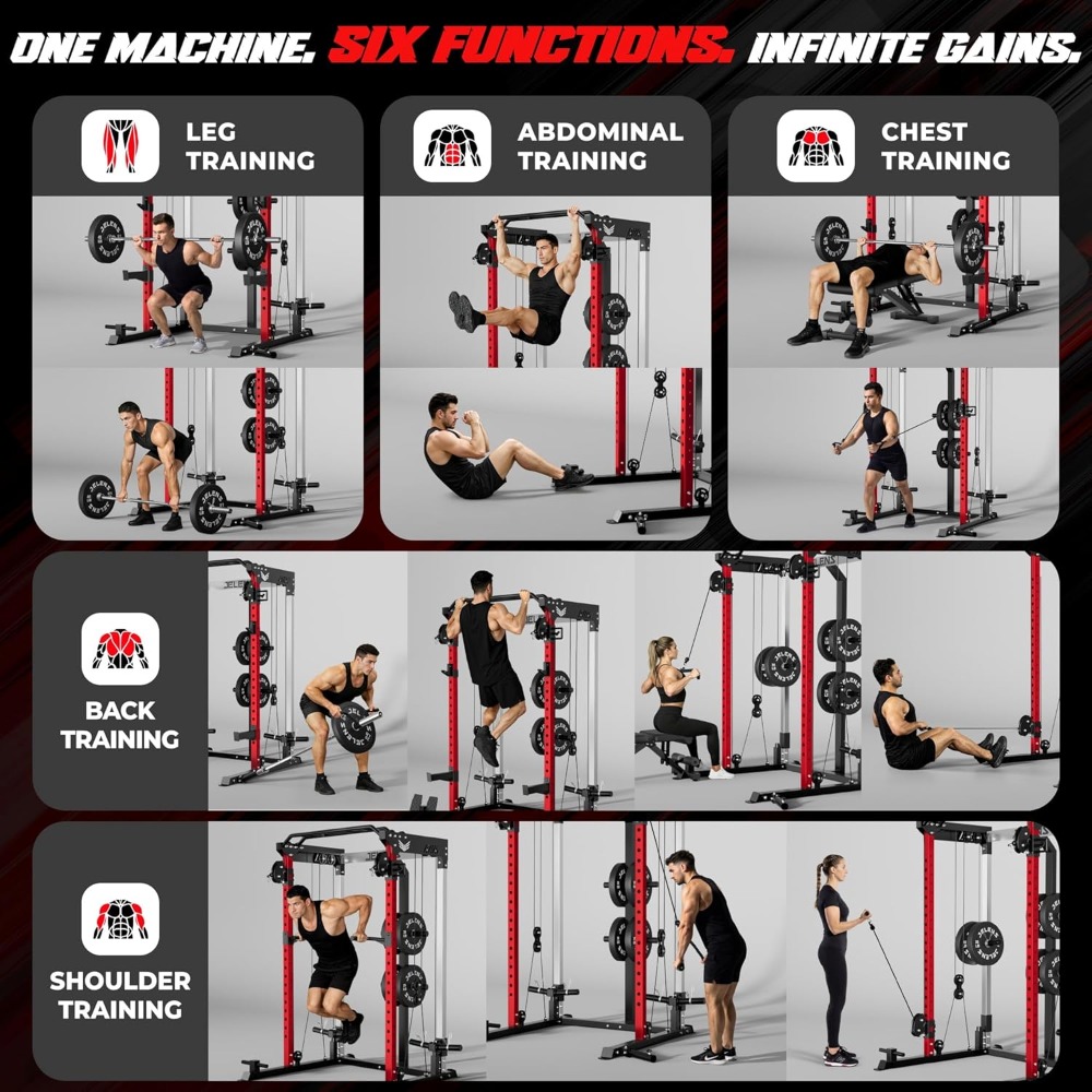 Rack de Força Multifuncional 2 - Home Gym Cable Pulley System avaliação e preço
