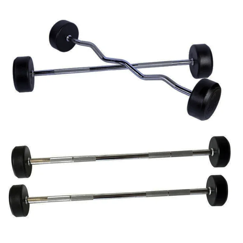 Conjunto de Halteres Fixos com - Barbell Curl Bar avaliação e preço