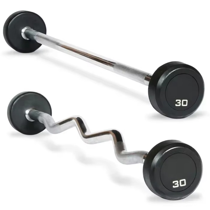 Conjunto de Halteres Fixos com - Barbell Curl Bar avaliação e preço