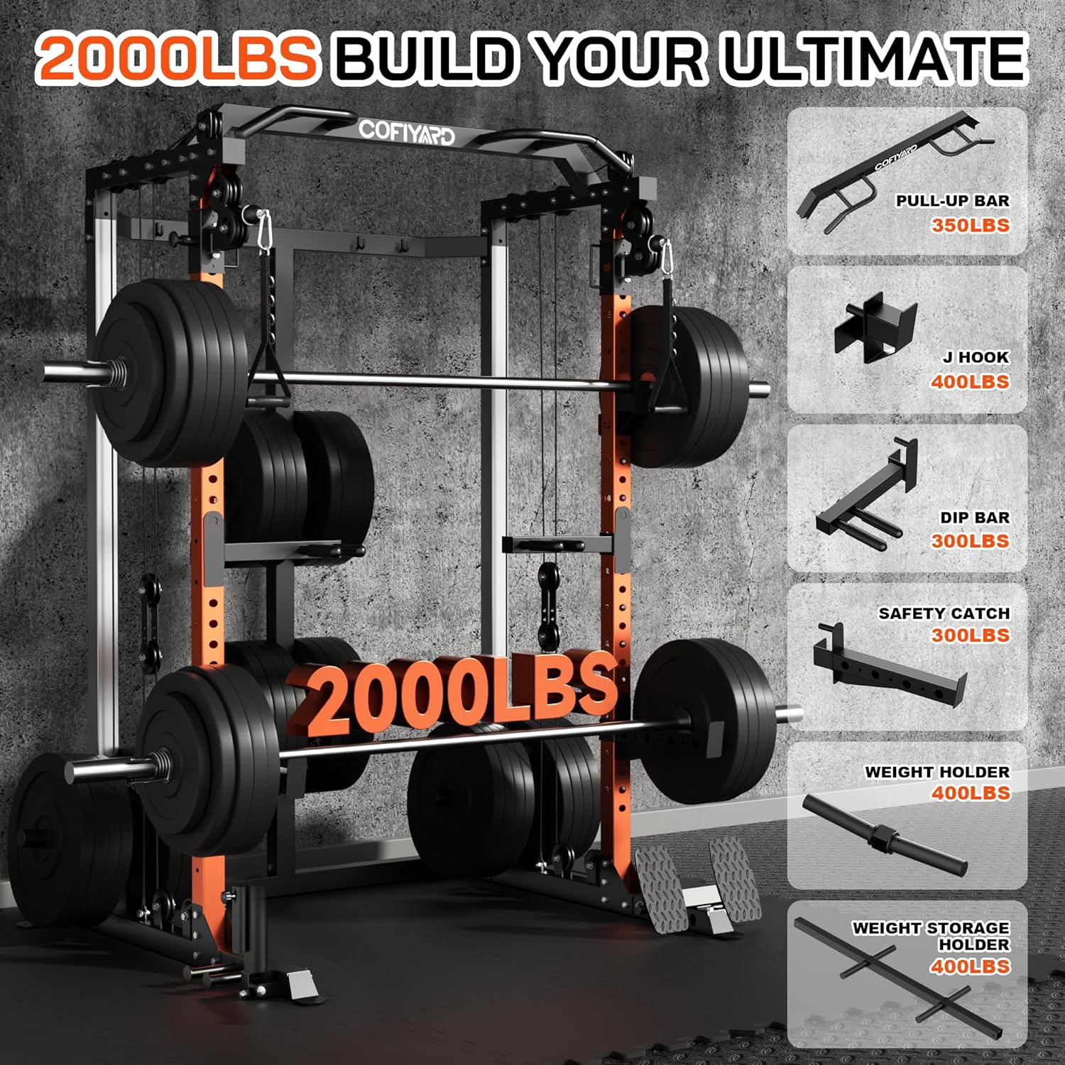 Power Cage, Power Rack com Sis - Home Gym Cable Pulley System avaliação e preço
