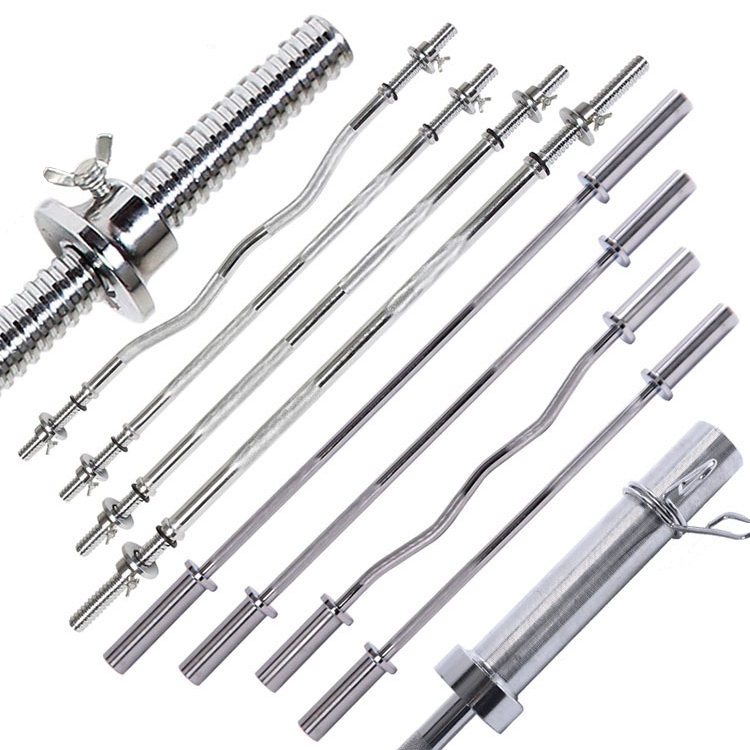Conjunto de barra de curvatura - Barbell Curl Bar avaliação e preço
