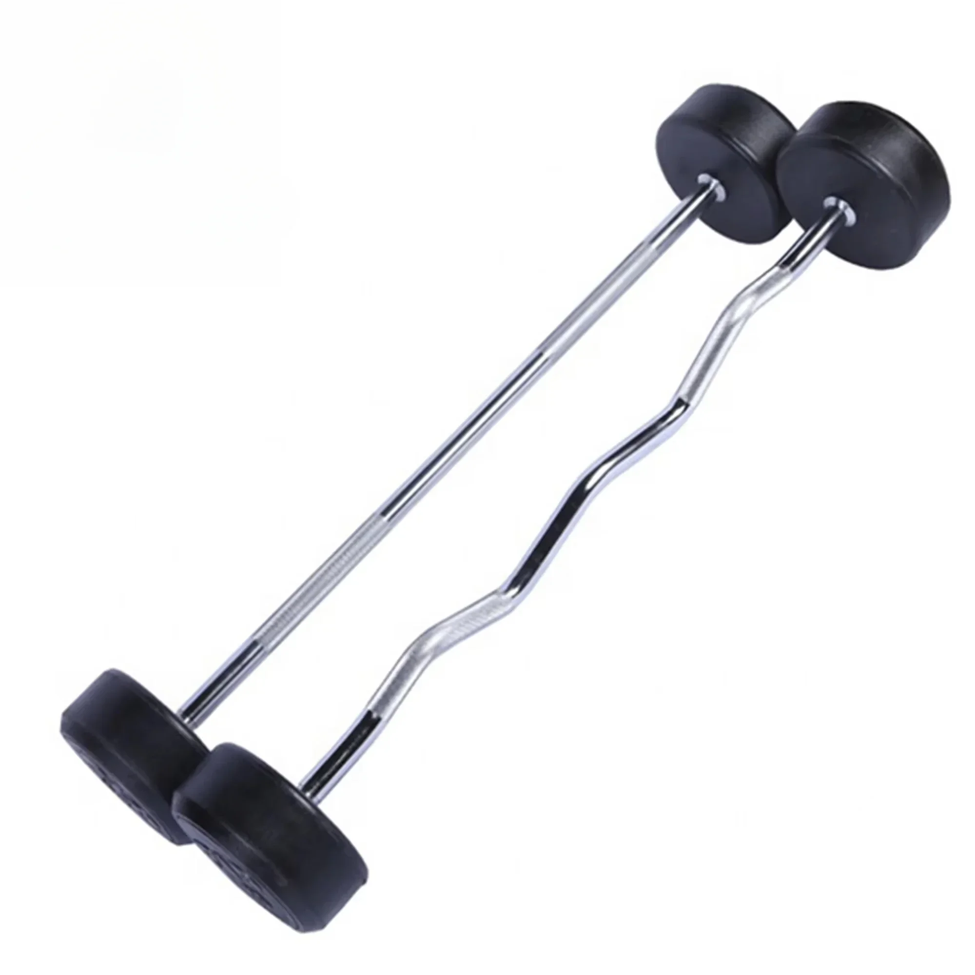 Barra de Halteres de Borracha  - Barbell Curl Bar avaliação e preço