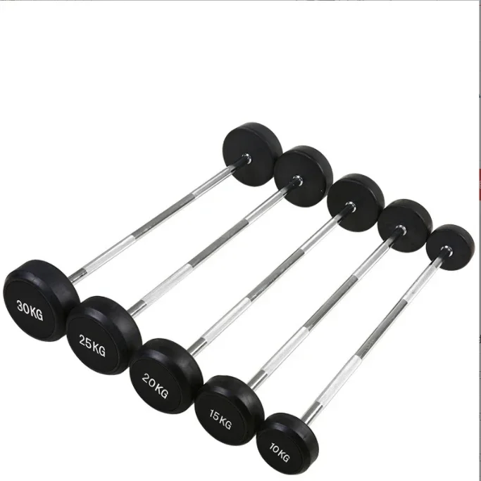 Barra de Halteres de Borracha  - Barbell Curl Bar avaliação e preço
