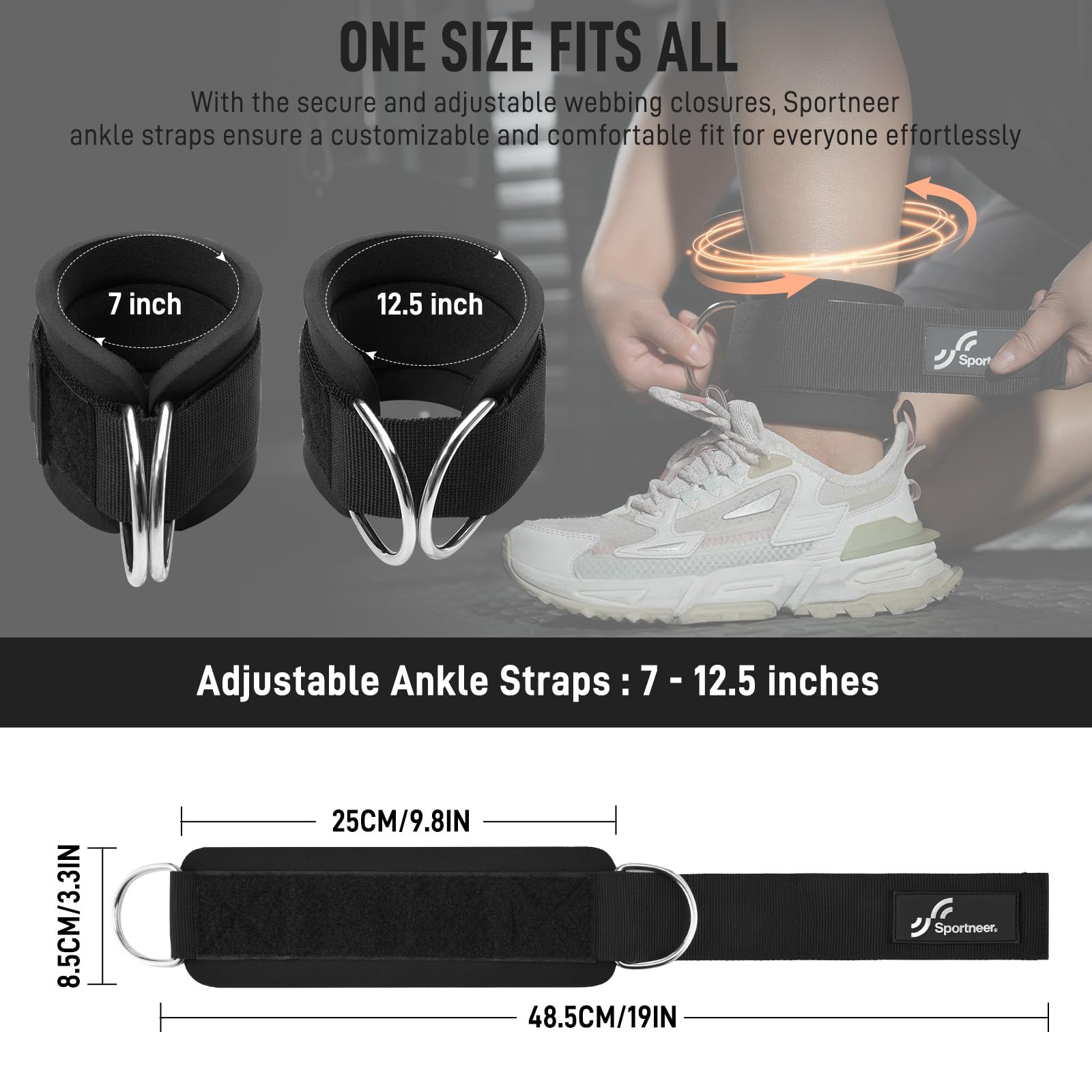 Sportneer tiras de tornozelo a - Home Gym Leg Extension Machine avaliação e preço