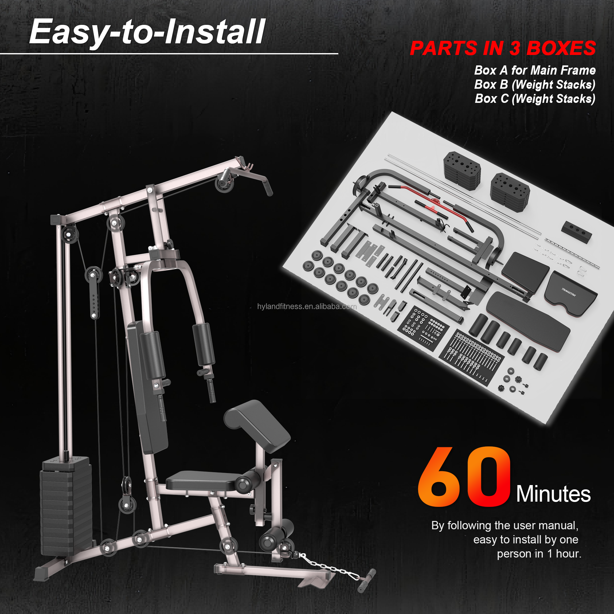 Conjunto de Equipamentos de Ac - Home Gym Equipment Set avaliação e preço