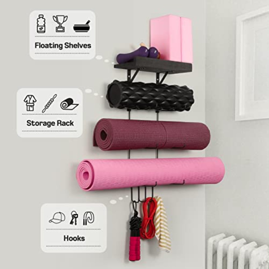 Suporte de Parede para Tapete  - Home Gym Yoga Storage avaliação e preço