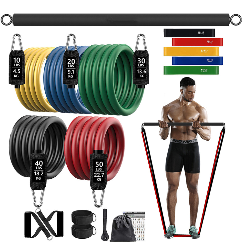 150lb fitness booty resistênci - Home Gym Equipment Set avaliação e preço